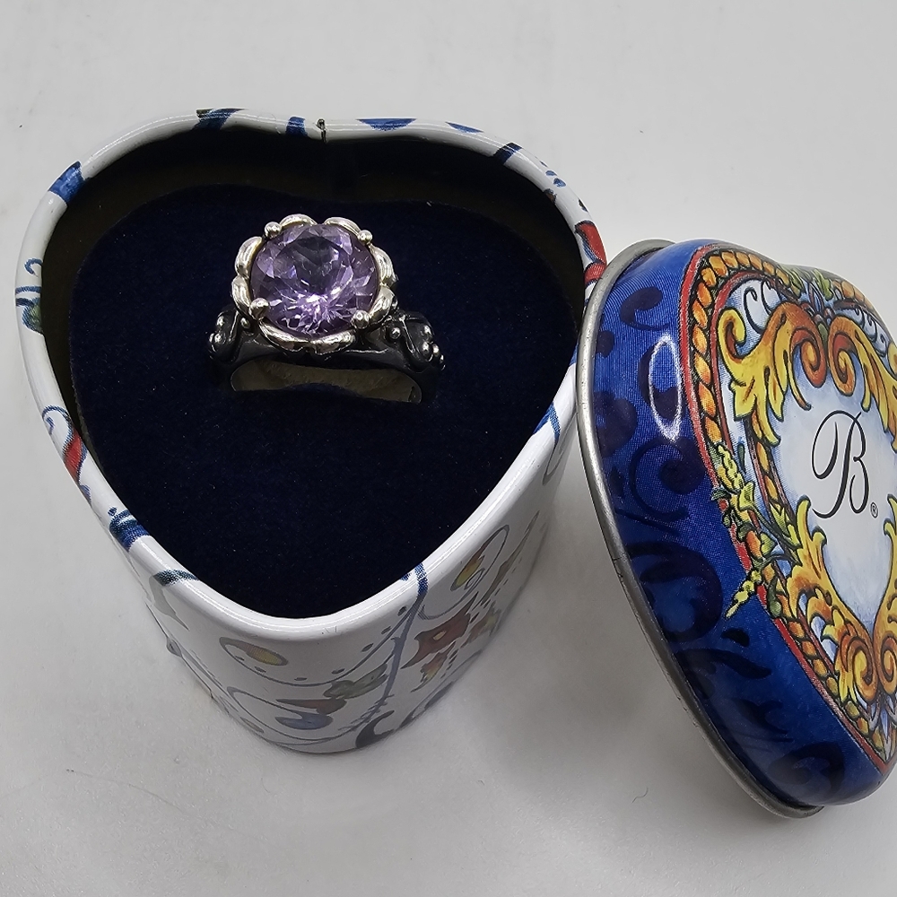 Brighton Amethyst ring in 925 Sterling Silver- Size 7-ring box included!